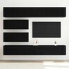 vidaXL TV Cabinet Set Wall-mounted 6 pcs Black Oak Engineered Wood