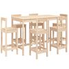vidaXL 7 Piece Garden Bar Set Solid Wood Pine