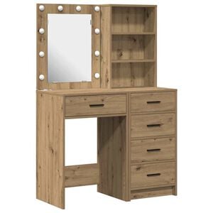 vidaXL Dressing Table 2 pcs Brown 50 x 41 x 135 cm Engineered wood