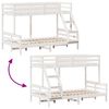 vidaXL Bunk Bed without Mattress 90x200/120x200 cm White Solid Wood