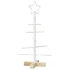 vidaXL Metal Christmas Tree with Stand KUOPIO 60 cm Steel White