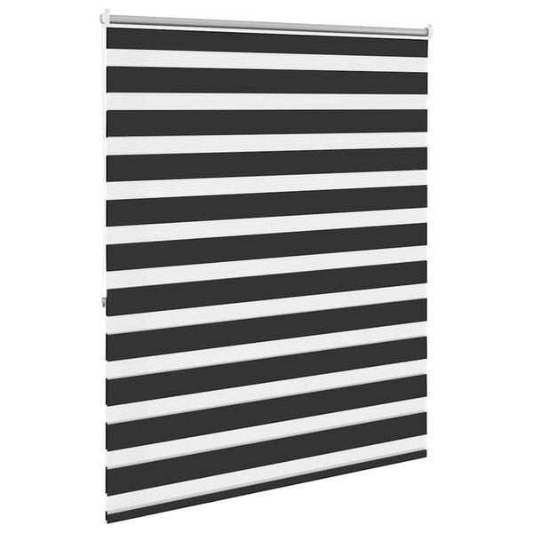 vidaXL Zebra blind 140.9x175 cm Fabric Width 136.7 cm black