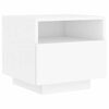vidaXL Bedside Cabinets with LED Lights 2 pcs White 40x39x37 cm