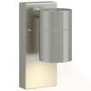 vidaXL Outdoor Wall Light Silver 6.5 x 10.5 x 16 cm Stainless steel