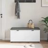 vidaXL Hall Bench with Cushion with Storage White 100 x 38 x 46 cm