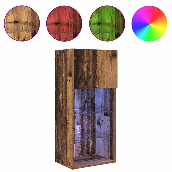 vidaXL Wall-mounted TV Cabinets 2 pcs Old Wood 40.5 x 30 x 90 cm