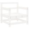 vidaXL 7 Piece Garden Lounge Set White Solid Wood Pine