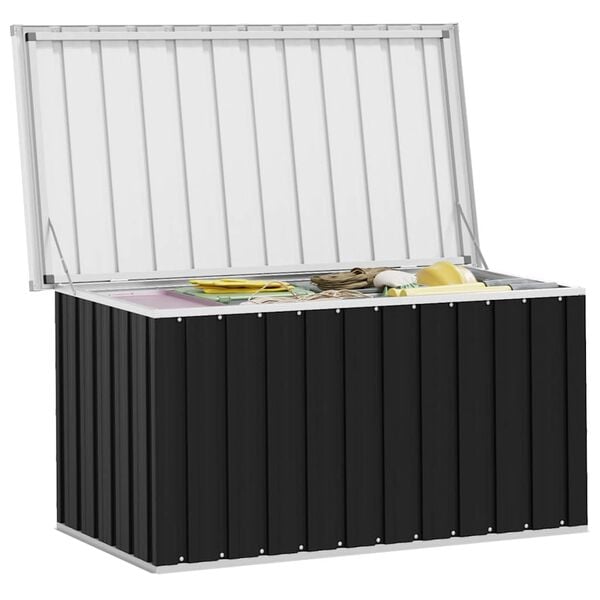vidaXL Garden Storage Box Anthracite 129x67x65 cm