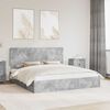 vidaXL Storage Bed Concrete Grey 200 x 200 cm Engineered Wood