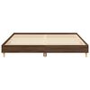 vidaXL Bed Frame No Mattress Brown Oak 200x200 cm Engineered Wood