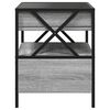 vidaXL Bedside Table with Infinity LED Grey Sonoma 40x40x51 cm