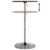 vidaXL Bar Table Dark Brown Ø50x89.5 cm Solid Wood Beech