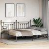 vidaXL Daybed Frame with Headboard Black 100 x 190 cm Steel