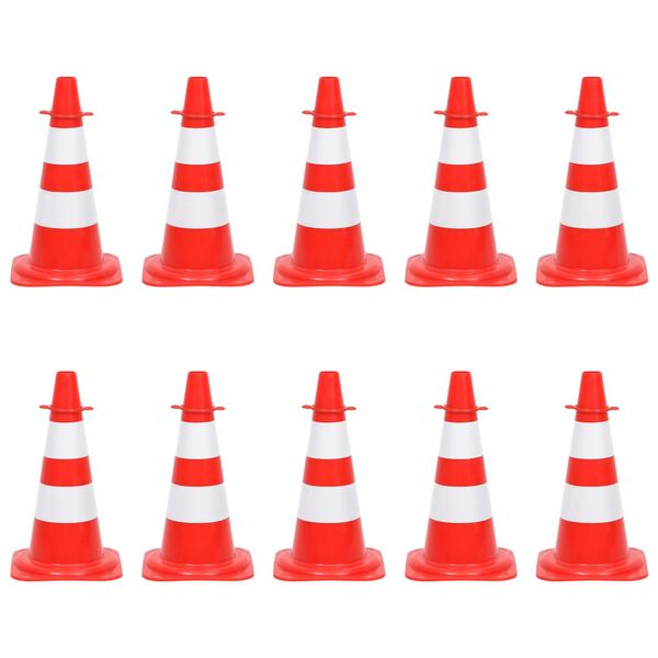 vidaXL Chain Cone Set with 10 m Chain Red and white