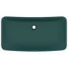 vidaXL Luxury Basin Rectangular Matt Dark Green 71x38 cm Ceramic