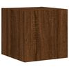 vidaXL 4 Piece TV Wall Cabinets with LED Lights Brown Oak