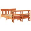 vidaXL Bed Frame without Mattress Wax Brown 120x200 cm Solid Wood Pine