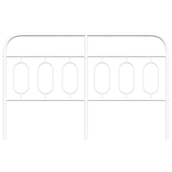 vidaXL Metal Replace Headboard White 140 cm