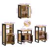 vidaXL Bathroom Furniture Set with Shelf 4 pcs Brown Solid Mango Wood
