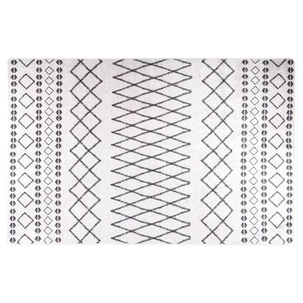 vidaXL Rug Washable 160x230 cm Black and White