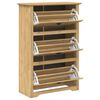 vidaXL Shoe Rack BODO Honey Brown 80 x 35 x 118 cm Engineered Wood