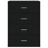 vidaXL Sideboards 2 pcs Black 60x31x84 cm Engineered Wood