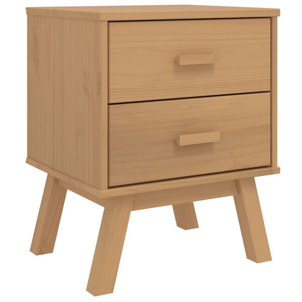 vidaXL Bedside Cabinet OLDEN Brown Solid Wood Pine