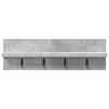 vidaXL Wall-Mounted Coat Rack Concrete Grey 60 x 10.5 x 18 cm