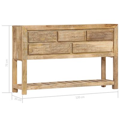 vidaXL Sideboard 120x30x75 cm Solid Mango Wood
