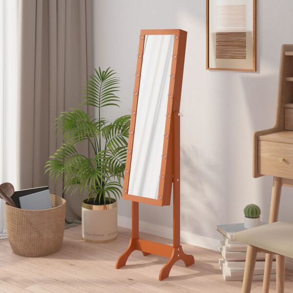 vidaXL Free-Standing Mirror with LED 34x37x146 cm