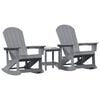 vidaXL Garden Lounge Set 3 pcs Light Grey HDPE