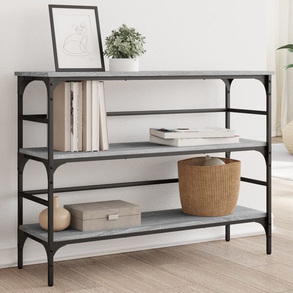 vidaXL Console Table Grey Sonoma 100x32x75 cm Engineered Wood