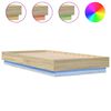 vidaXL Bed Frame without Mattress with LED Lights Sonoma Oak 75x190 cm Small Single