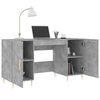 vidaXL Desk Concrete Grey 140x50x75 cm Engineered Wood