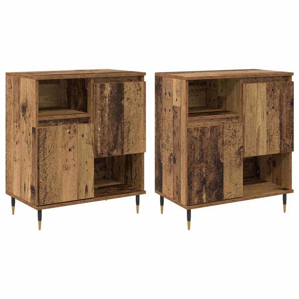 vidaXL Sideboards 2 pcs Old wood 120 x 35 x 70 cm Engineered wood