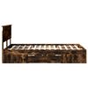 vidaXL Bed Frame Smoked Oak 120 x 200 cm Engineered Wood