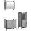 vidaXL Bathroom Cabinet Set 3 pcs Grey Sonoma 40 x 36 x 99.5 cm