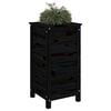 vidaXL Garden Planter Black 40x40x78 cm Solid Wood Pine