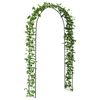 vidaXL Garden Arch Floral Black 115 x 37 x 231 cm