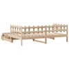 vidaXL Daybed with Trundle and Drawers without Mattress 90x200 cm