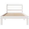 vidaXL Bed Frame with Headboard without Mattress White 90x190 cm Single