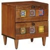 vidaXL Bedside Cabinet Brown 40 x 33 x 46 cm Solid Mango Wood