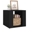 vidaXL Bedside Table Black 41x40x36 cm Engineered Wood