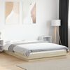 vidaXL Bed Frame with LED Lights without Mattress Sonoma Oak 135x190cm