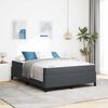 vidaXL Bed Frame with Mattress Dark Grey 140 x 190 cm Fabric