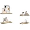 vidaXL Floating Wall Shelves 4 pcs Oak 60x23.5x3.8 cm MDF