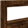 vidaXL Headboard Cabinet with LED Smoked Oak 120x17x102 cm