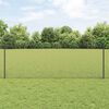 vidaXL Fence with Post Grey 0.8 x 10 m Steel and PVC