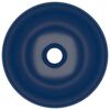 vidaXL Bathroom Sink Ceramic Dark Blue Round
