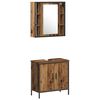 vidaXL Bathroom Furniture Set with Shelf 4 pcs Brown Engineered wood
